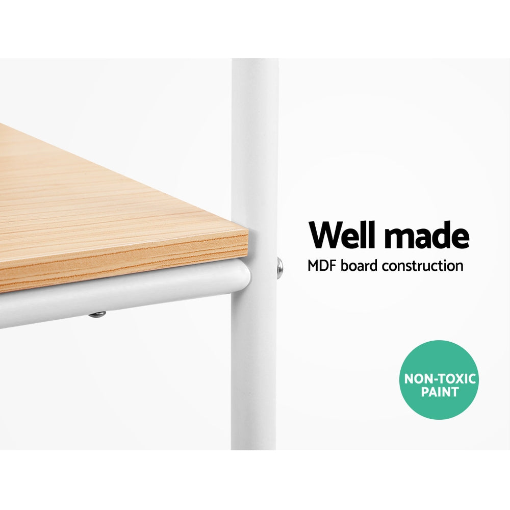 Minimalist white coat stand in bedroom setup