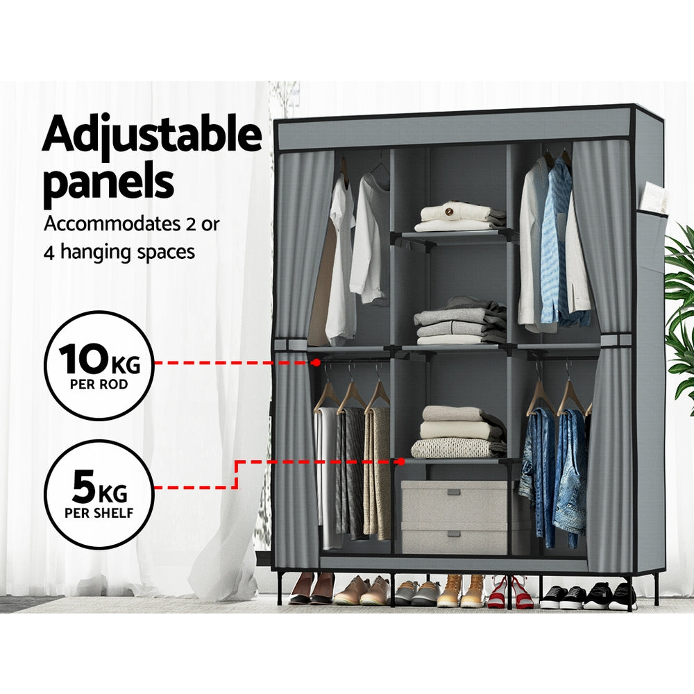 Easy 30-minute setup of portable wardrobe with no tools required perfect for renters and small spaces