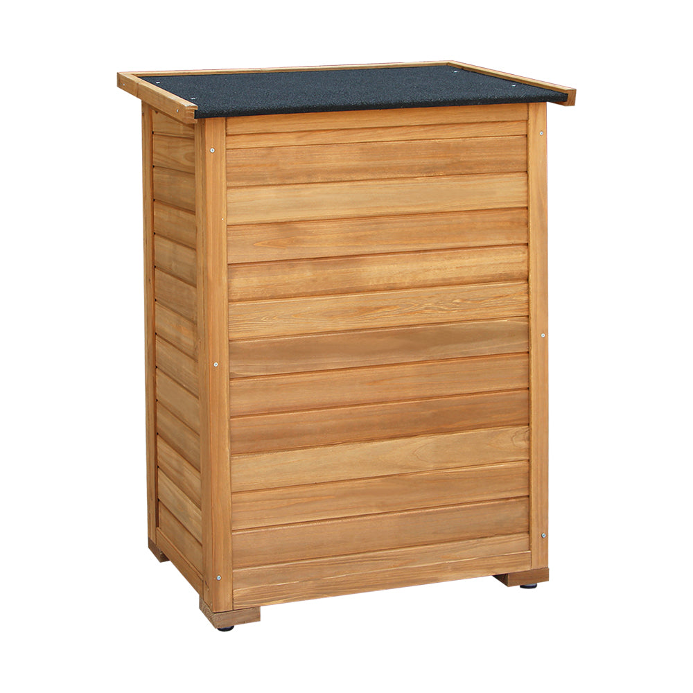 Outdoor Wooden Storage Cabinet – Weatherproof Garden Cupboard with Adjustable Shelf