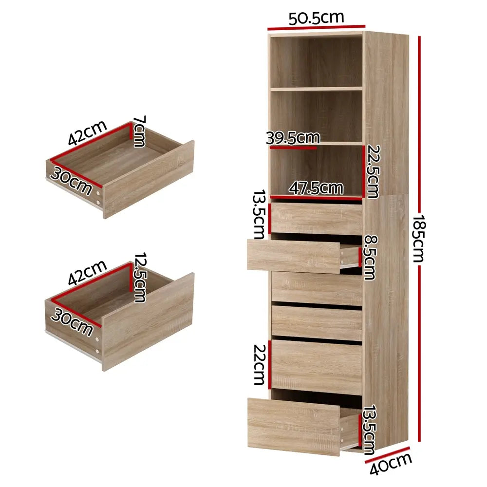 Deep drawer storage wardrobe organization system bedroom
