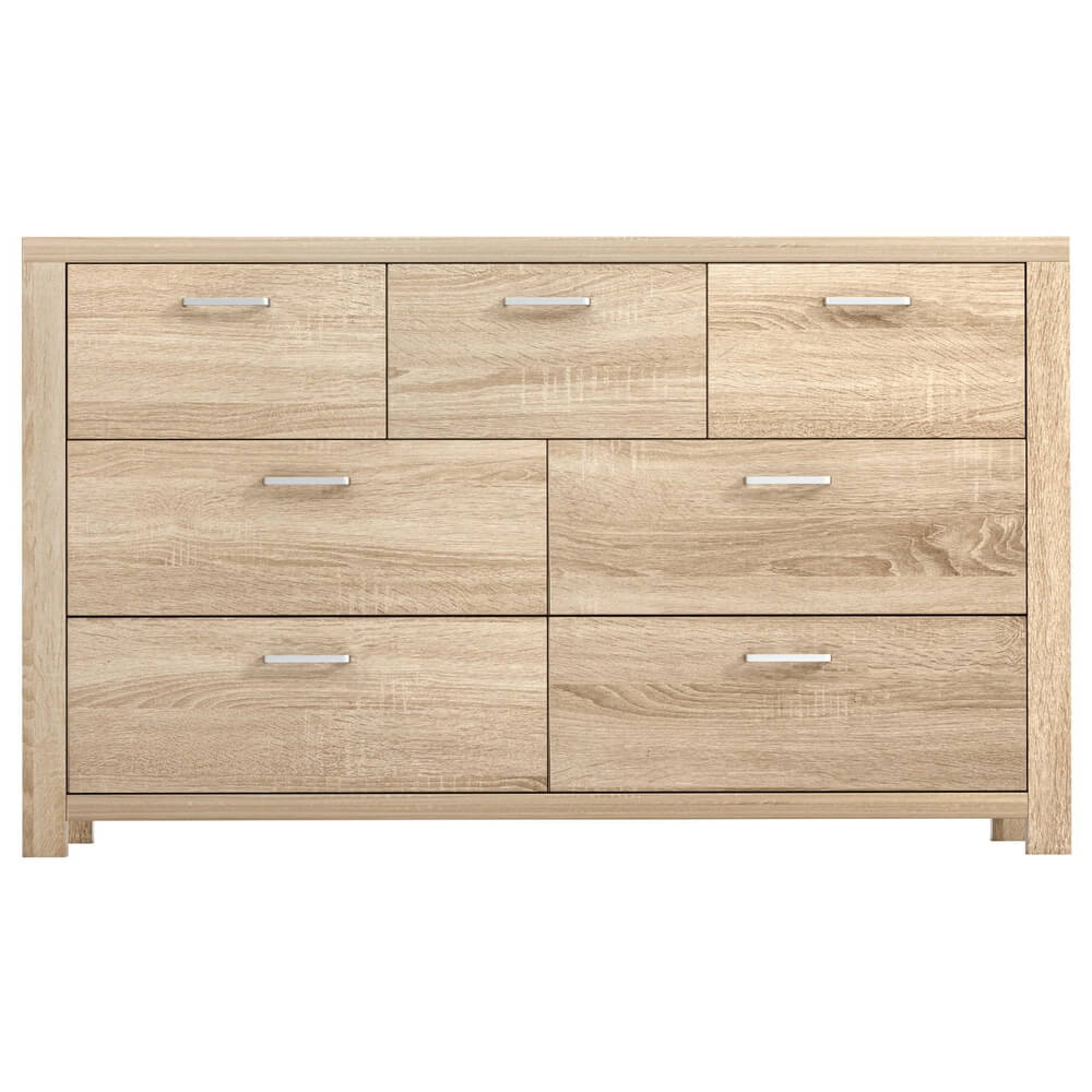 Artiss 7-Drawer Chest of Drawers – Maxi Storage in Pine Oak Finish