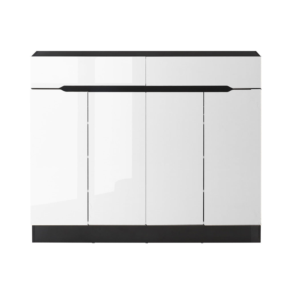 Artiss Lydia High-Gloss Shoe Storage Cabinet – 120cm with Drawers | Sleek, Smart & Family-Ready