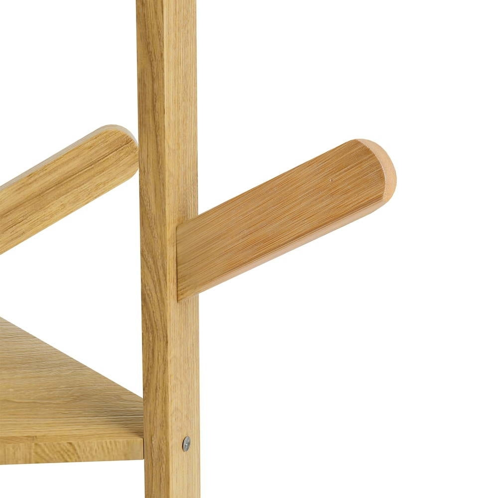 Premium Bamboo Clothes Rack with 9 Hooks - Free Standing Coat Stand for Australian Homes