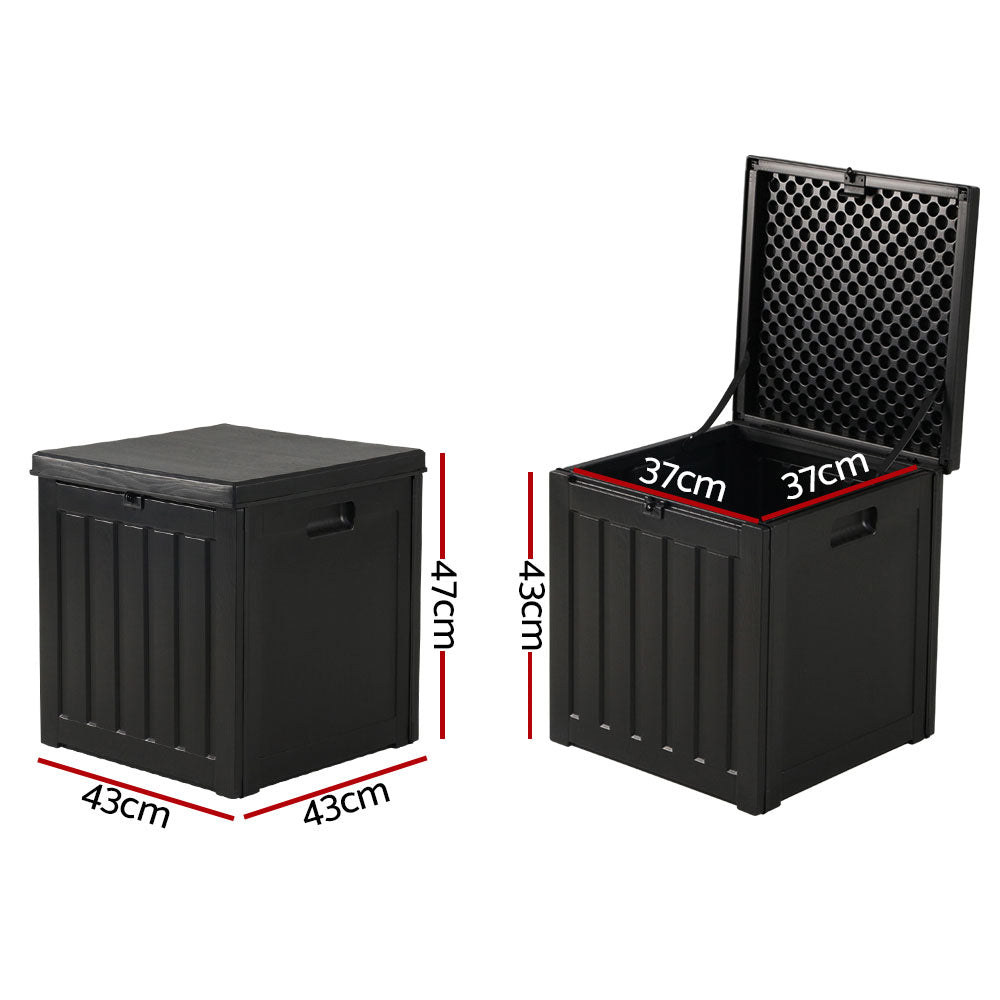 80L Outdoor Storage Box | Compact Lockable Garden Bench | Rattan Design Australia