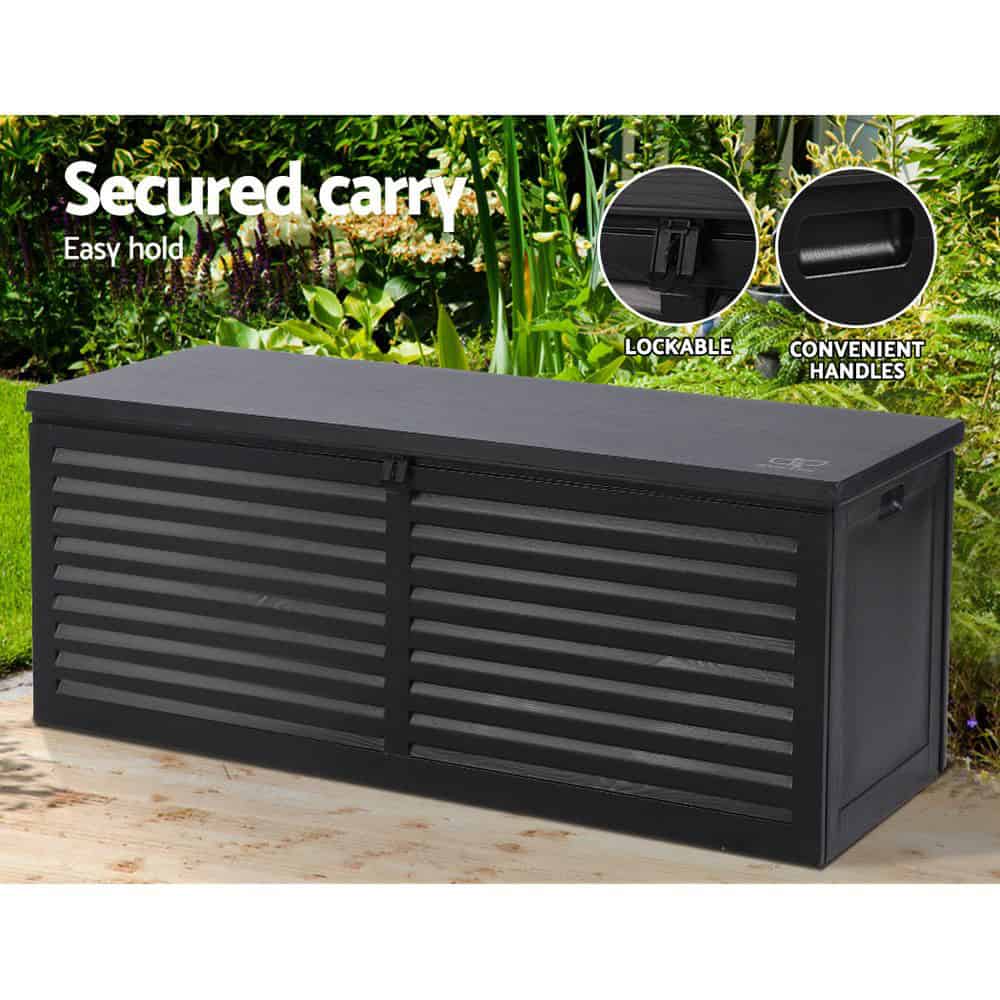 Large Outdoor Storage Box 390L - Buy Lockable Waterproof Deck Chest Bench