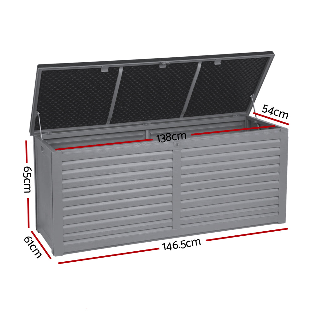 490L Outdoor Storage Box – Lockable, Weatherproof & Bench-Ready