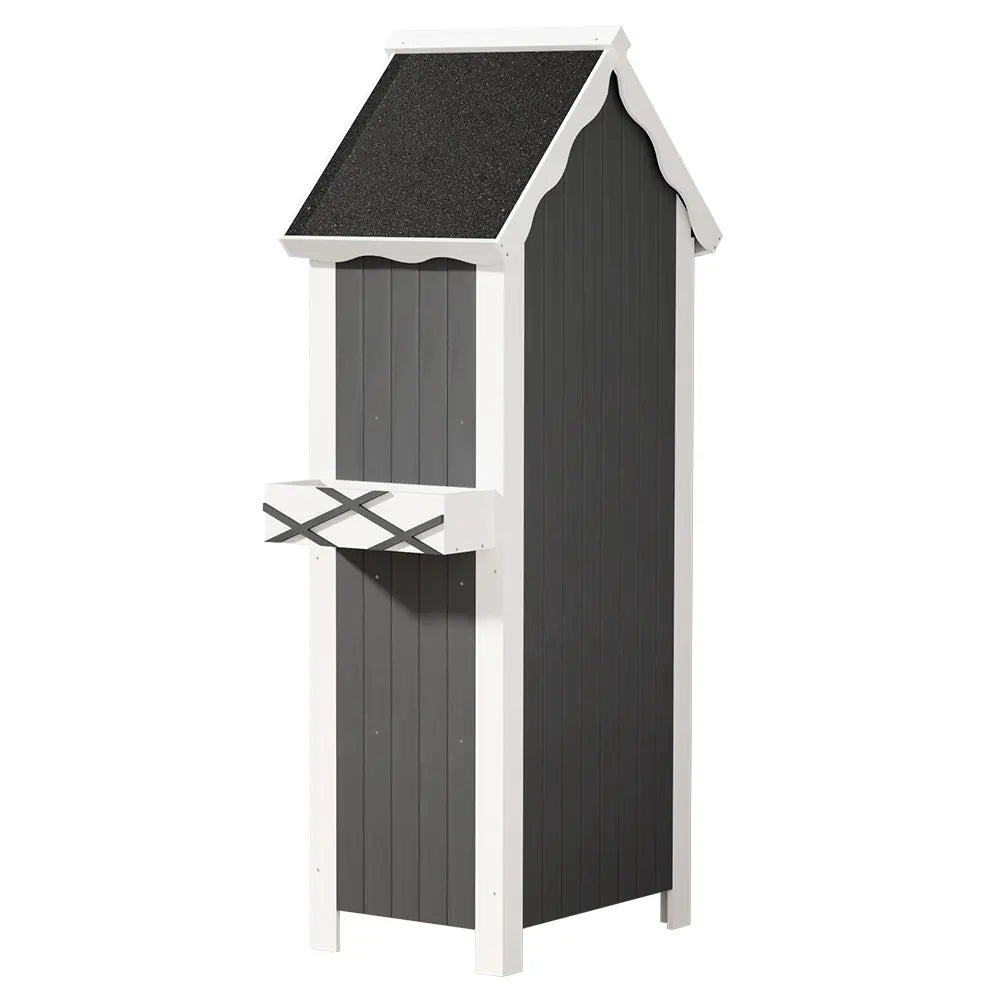 Premium Outdoor Storage Cabinet - Weatherproof Garden Shed with 3-Tier Shelving