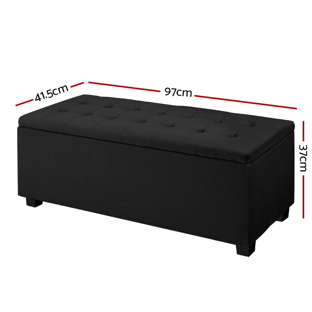 modern blanket box with cushion top and timber legs