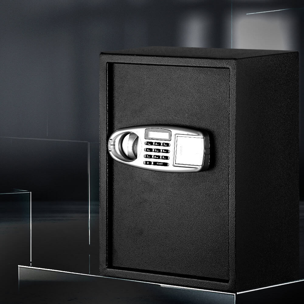 Large Digital Safe 50x35cm - Family Security Vault with LCD & Shelves