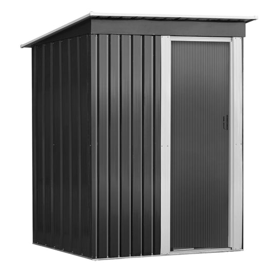space-saving steel outdoor storage shed with sloped roof