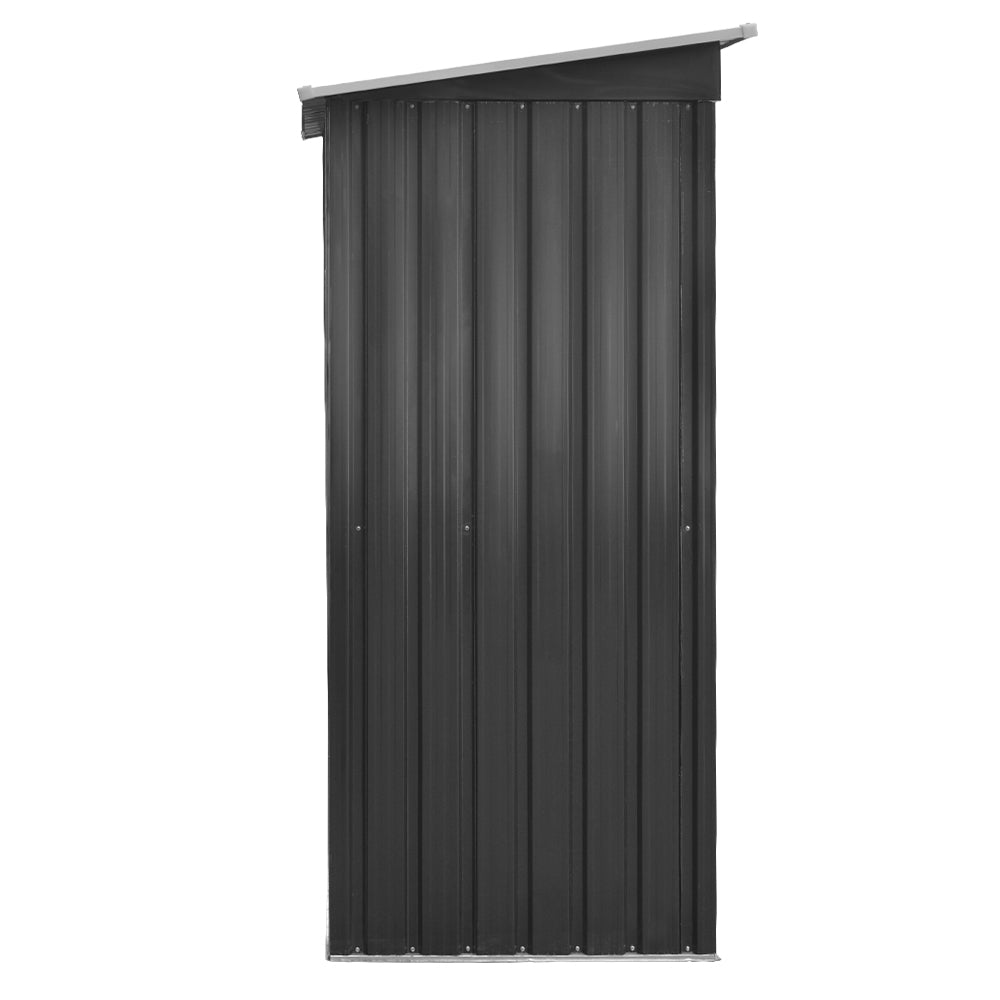1.62x0.86M Metal Garden Shed – Outdoor Storage Tool House with Sliding Door, Grey
