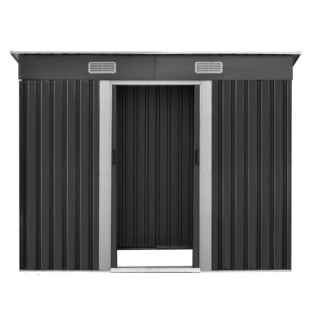 weather-resistant metal shed for garden tools