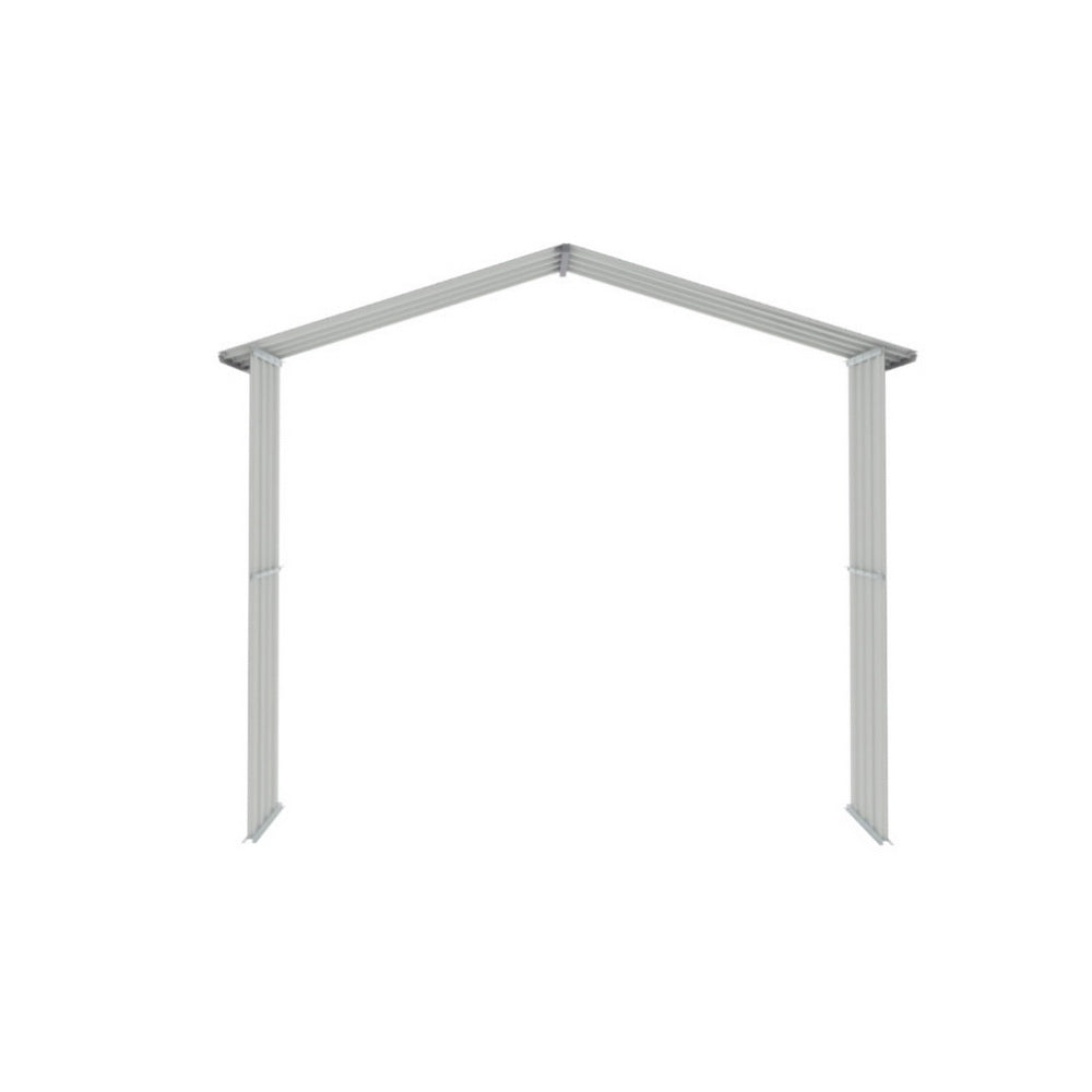 Garden Shed Extension Kit – Galvanised Steel Add-On for Outdoor Storage, Grey