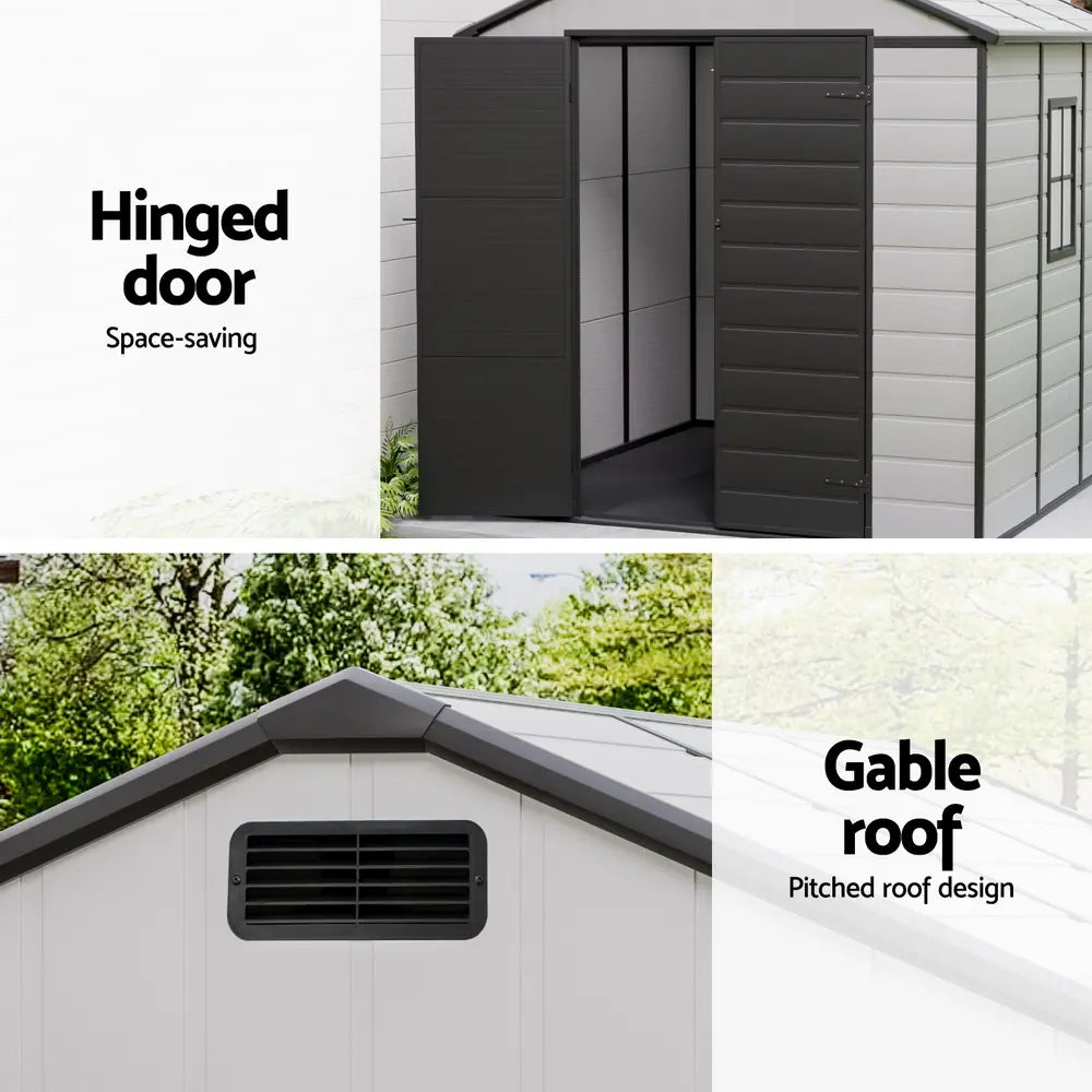 Air vents on Giantz garden shed preventing moisture and condensation buildup
