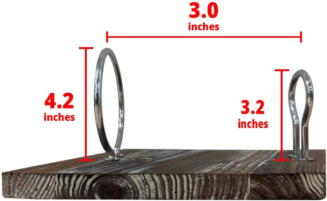 Rustic Wall-Mounted Wine Rack Set β 3pc for 4 Bottles