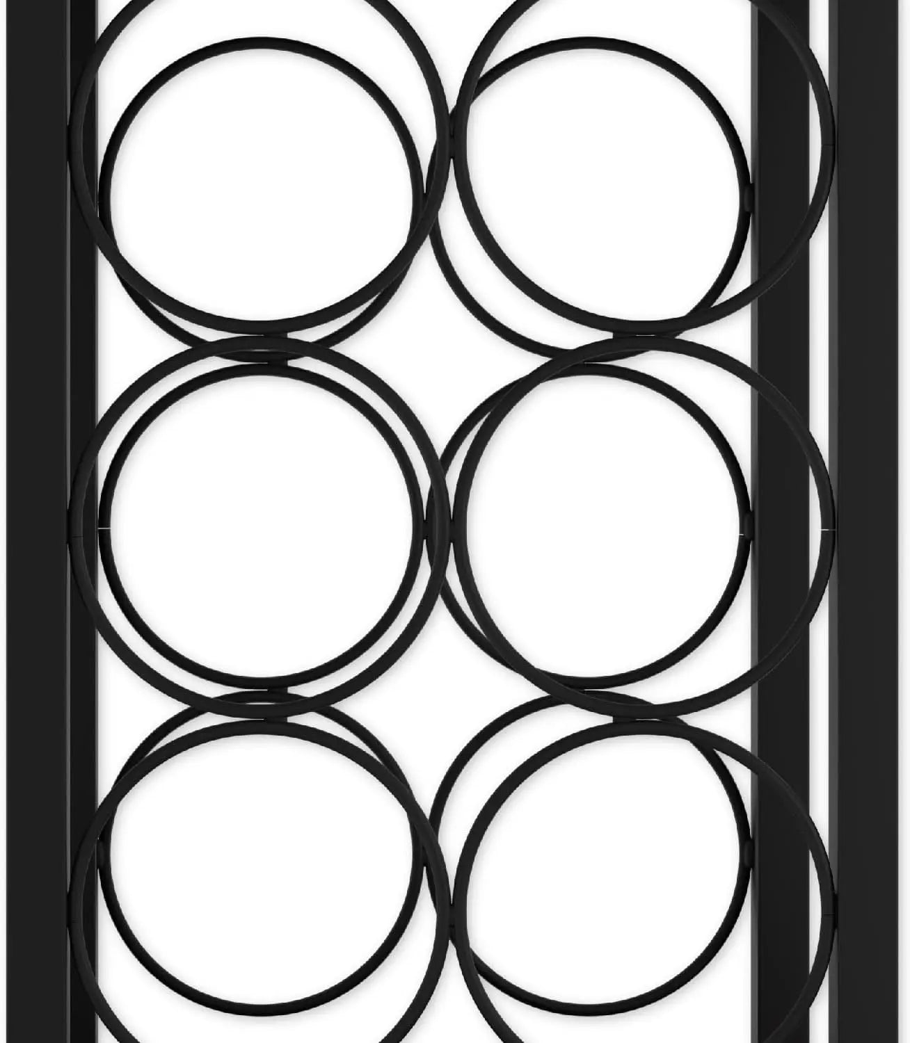 Countertop Wine Rack 6 Bottle with Glasses - Perfect Father's Day Gift