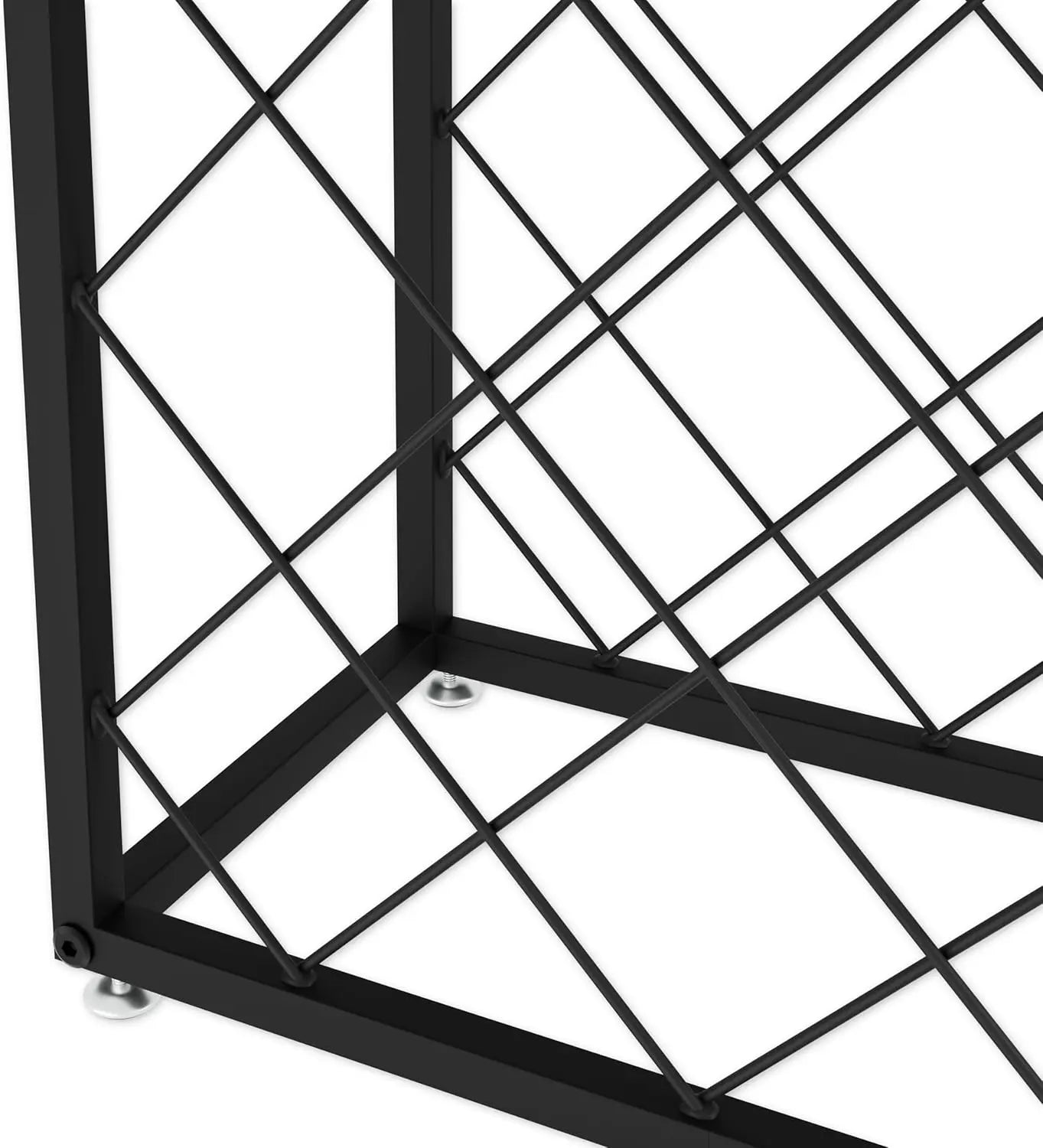 Stylish 25-Bottle Freestanding Wine Rack – Space-Saving Metal Storage with Top Shelf