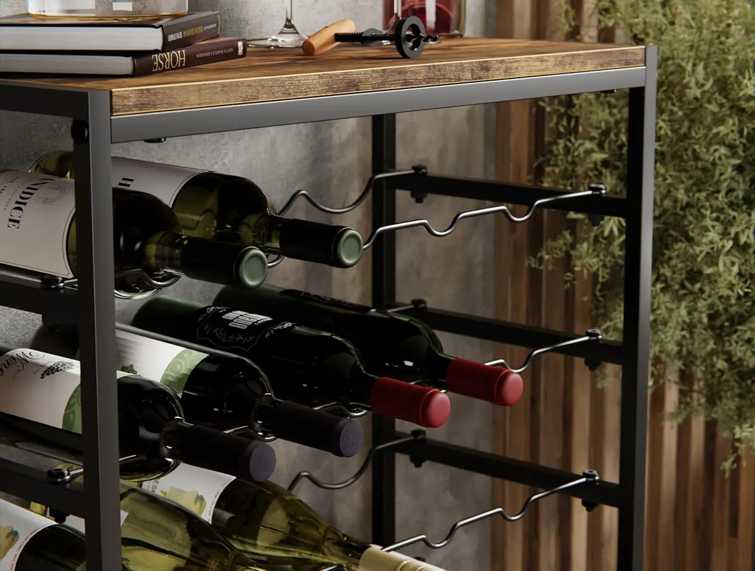 compact 30 bottle wine rack for kitchen or cellar