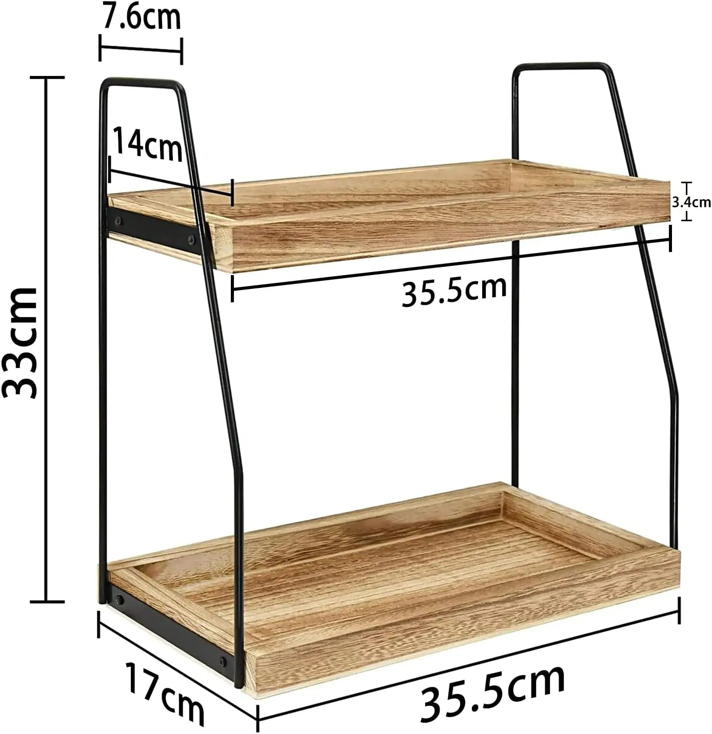 Compact 17x33x35cm coffee organizer perfect for small kitchen countertops