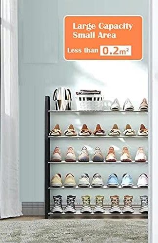 4 Tier White Shoe Rack Storage - Fits 15 Pairs | Space-Saving Organiser Australia