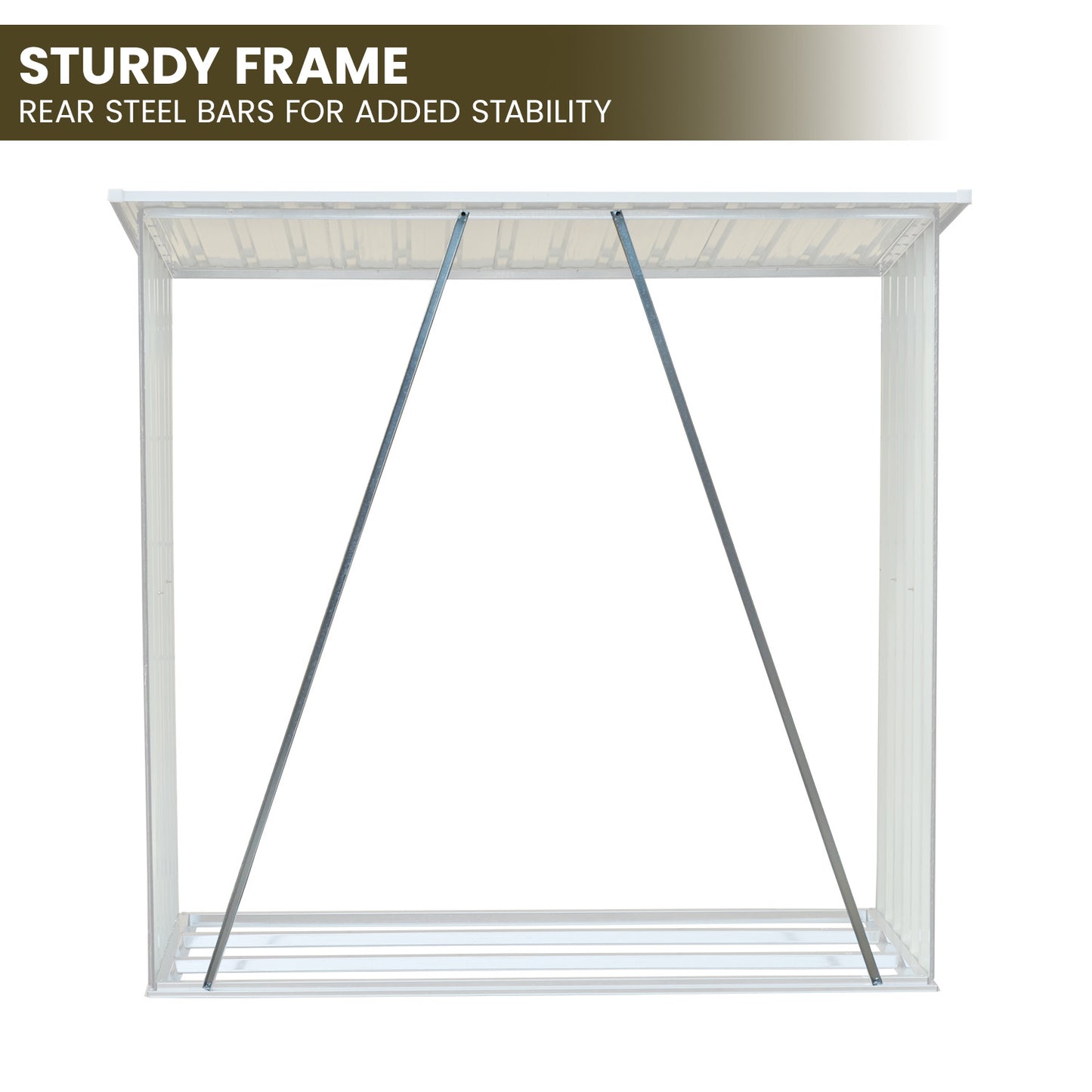 🔥 Galvanized Steel Firewood Storage Shed – Weatherproof, Compact & Durable (Green)