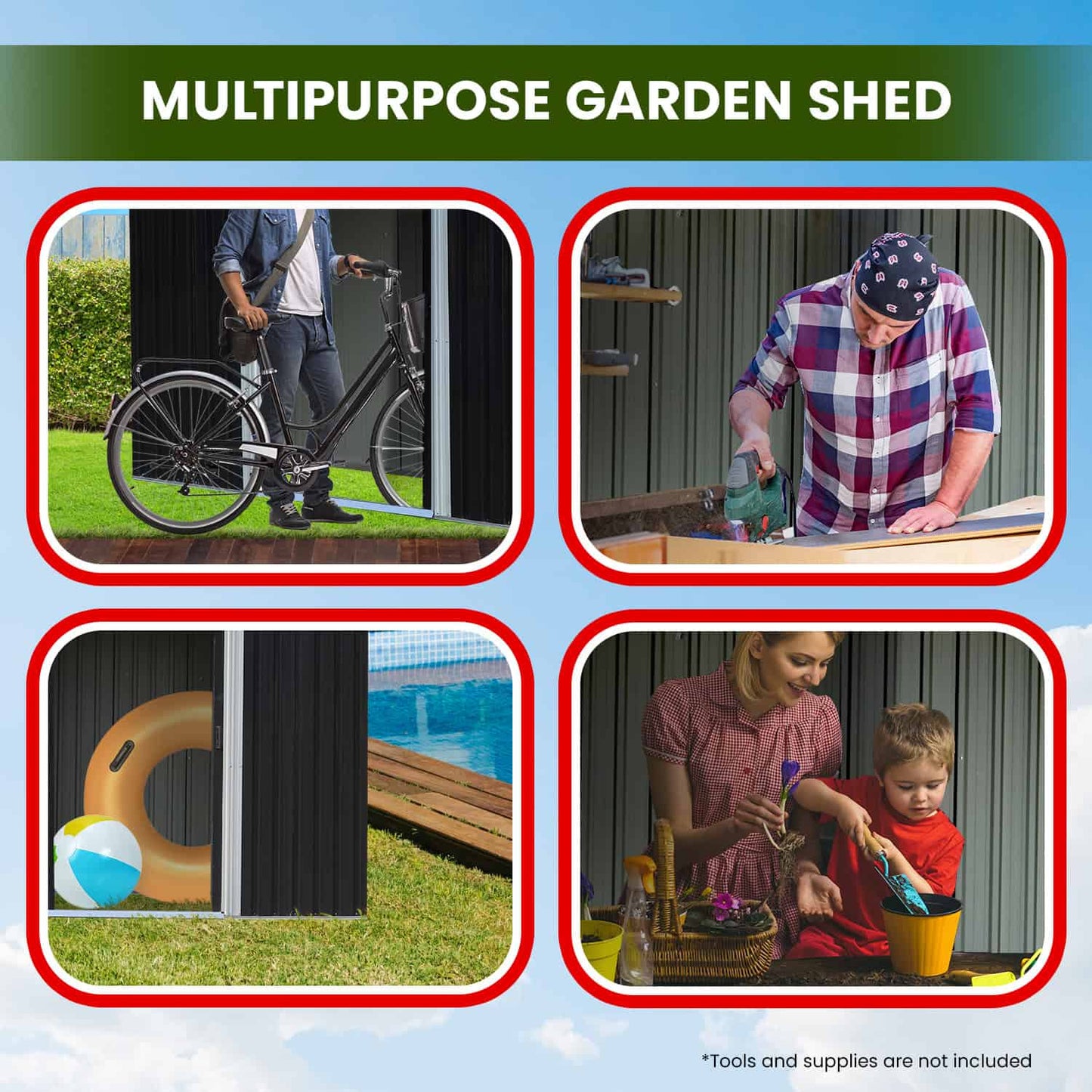 Premium 3.29x2.05m Garden Shed - Outdoor Storage Solution (Better Than Bunnings, Half the Price)