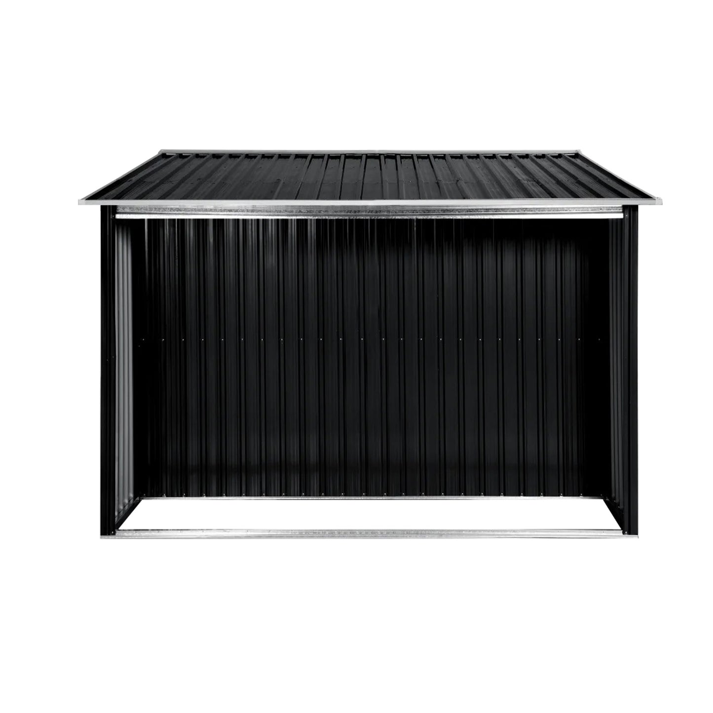 2.57x2.59m Steel Garden Shed with Side Storage – Heavy-Duty Outdoor Organiser