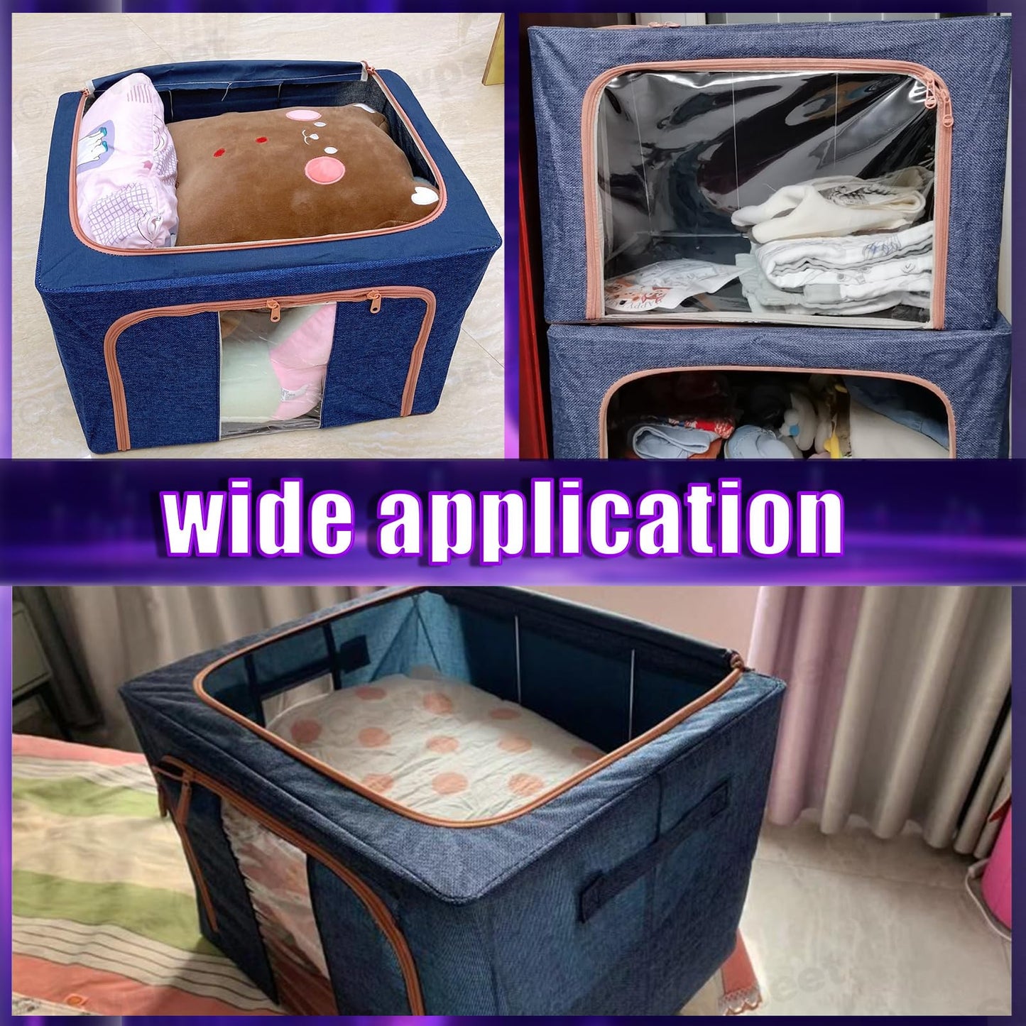 66L Premium Linen Storage Box | Foldable Closet Organizer | Marie Kondo Style Australia