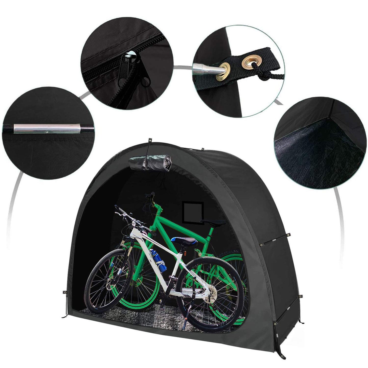 Waterproof Bike Storage Tent Australia | 2-Bike Outdoor Shed Cover with Tool Storage