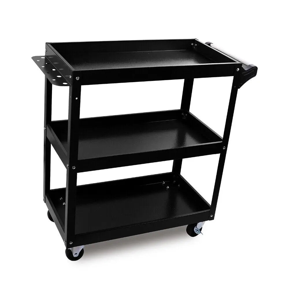 Heavy Duty Tool Cart 150kg | 3-Tier Rolling Workshop Trolley