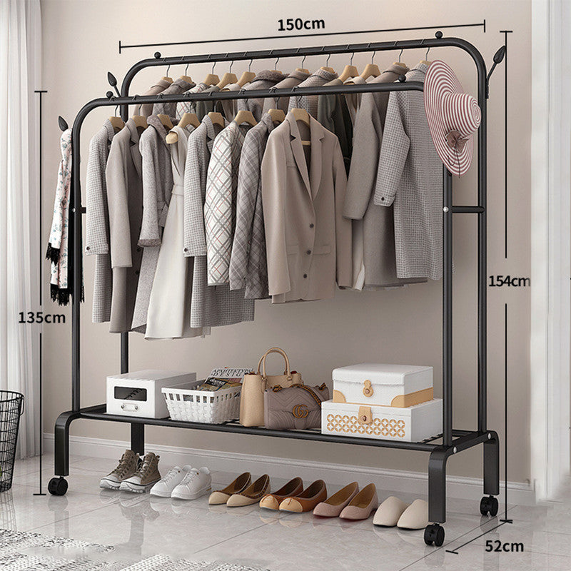 3-in-1 Coat Rack with Shoe Storage & Bench β Freestanding Metal Clothes Hanger Stand