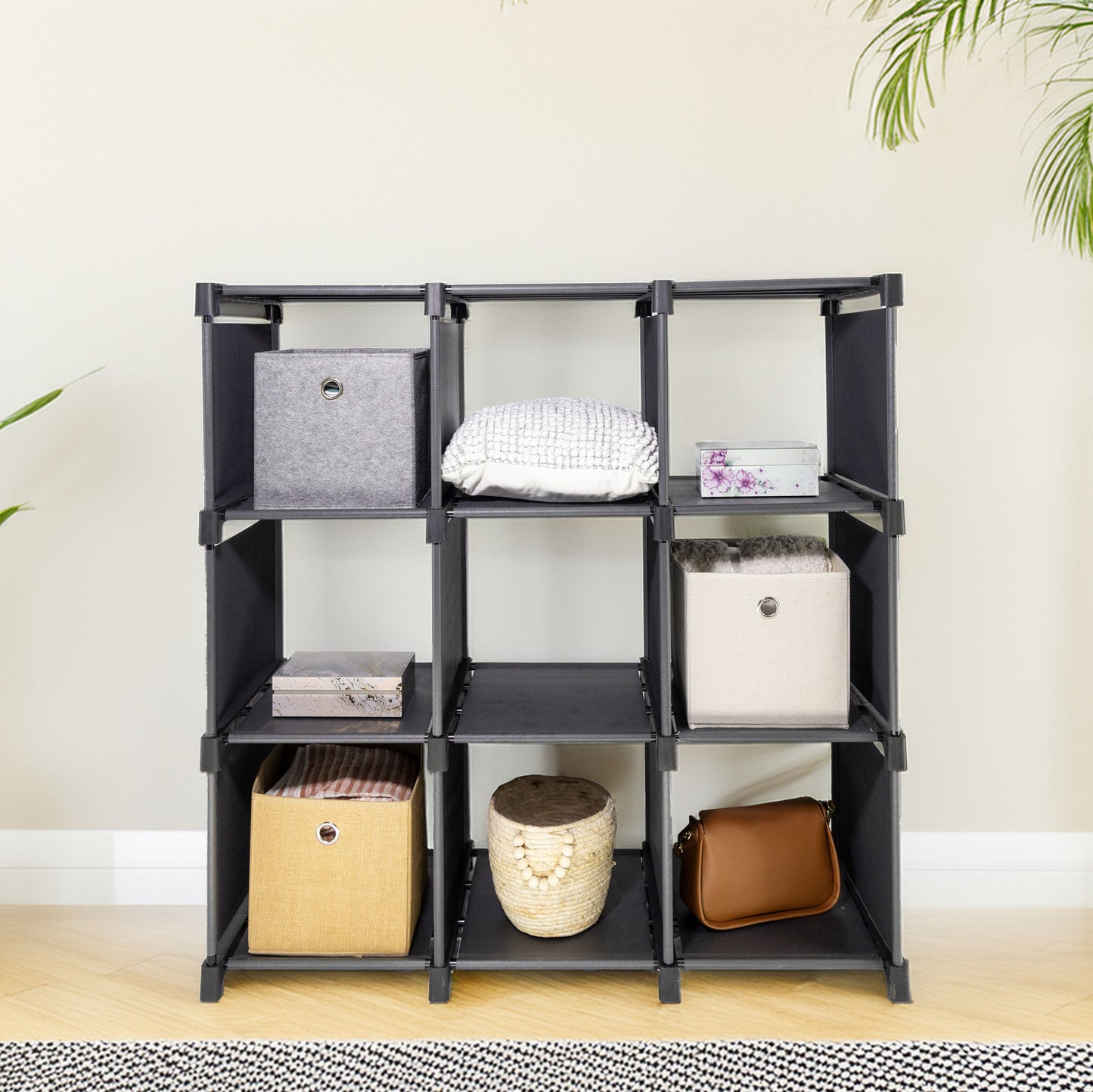 Sorti 9-Cube Storage Organizer – Modular Wardrobe Shelf System for Home, Bedroom, Closet & Laundry