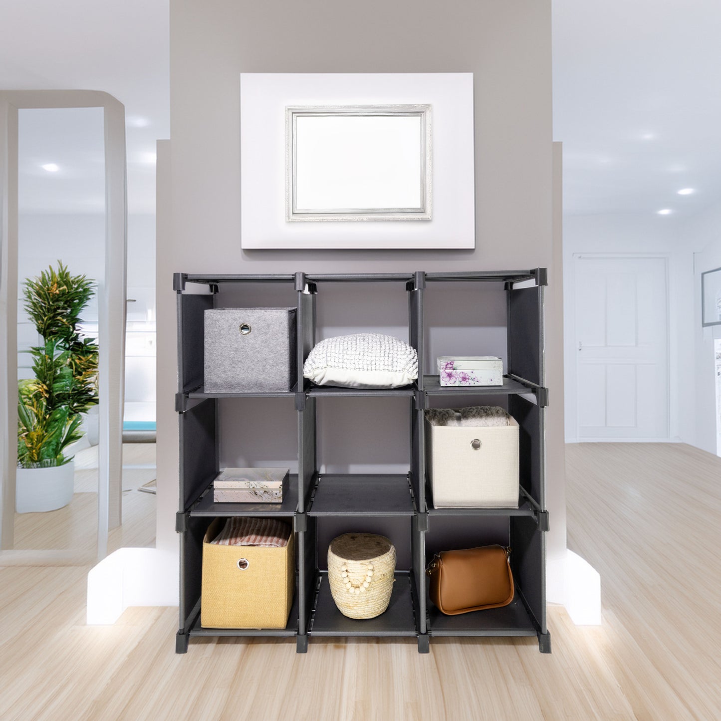 Sorti 9-Cube Storage Organizer – Modular Wardrobe Shelf System for Home, Bedroom, Closet & Laundry