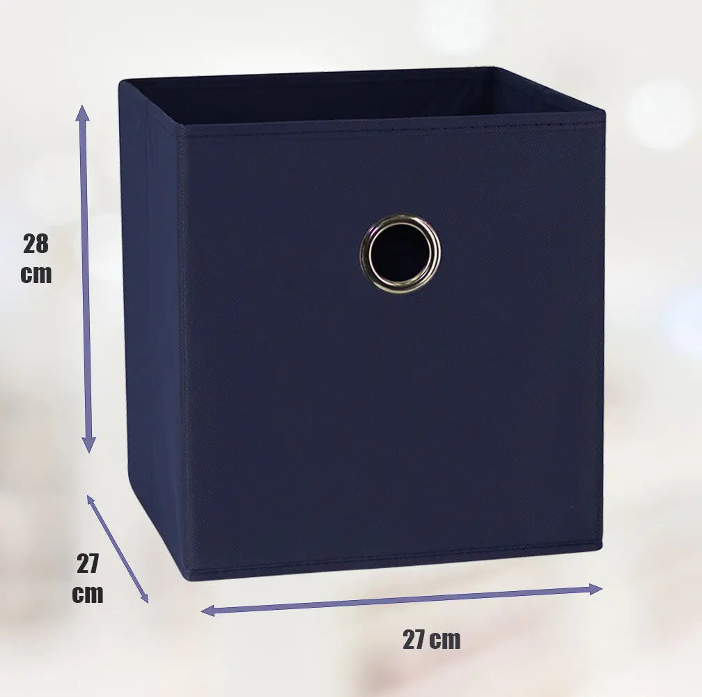 SORTI Fabric Storage Cubes 8-Pack Dark Blue - Foldable Organizers Australia