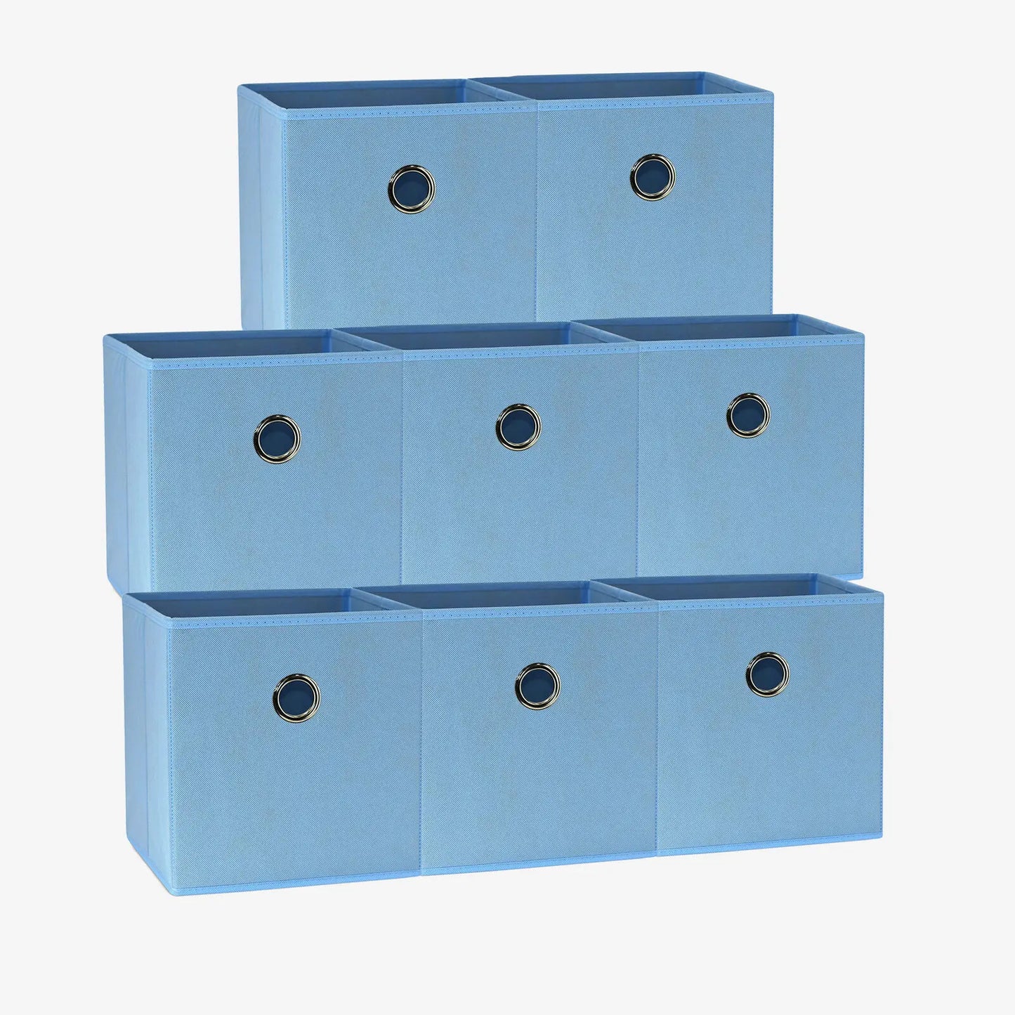 SORTI Fabric Storage Cubes 8-Pack Dark Blue - Foldable Organizers Australia