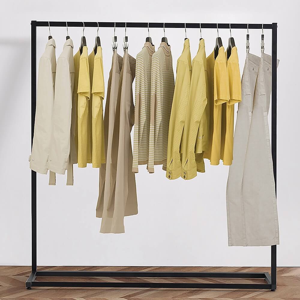 Commercial Clothing Rack – Heavy Duty Black Garment Stand for Retail or Market Stalls