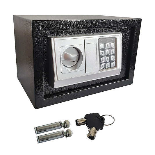Professional digital security safe 31x20cm with electronic keypad and LCD display for home protection