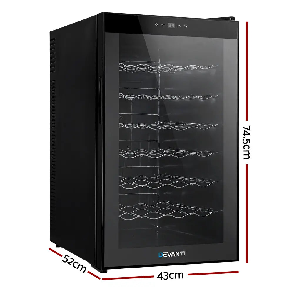 Compact wine fridge dimensions 74cm height fits perfectly in Australian kitchen or dining room
