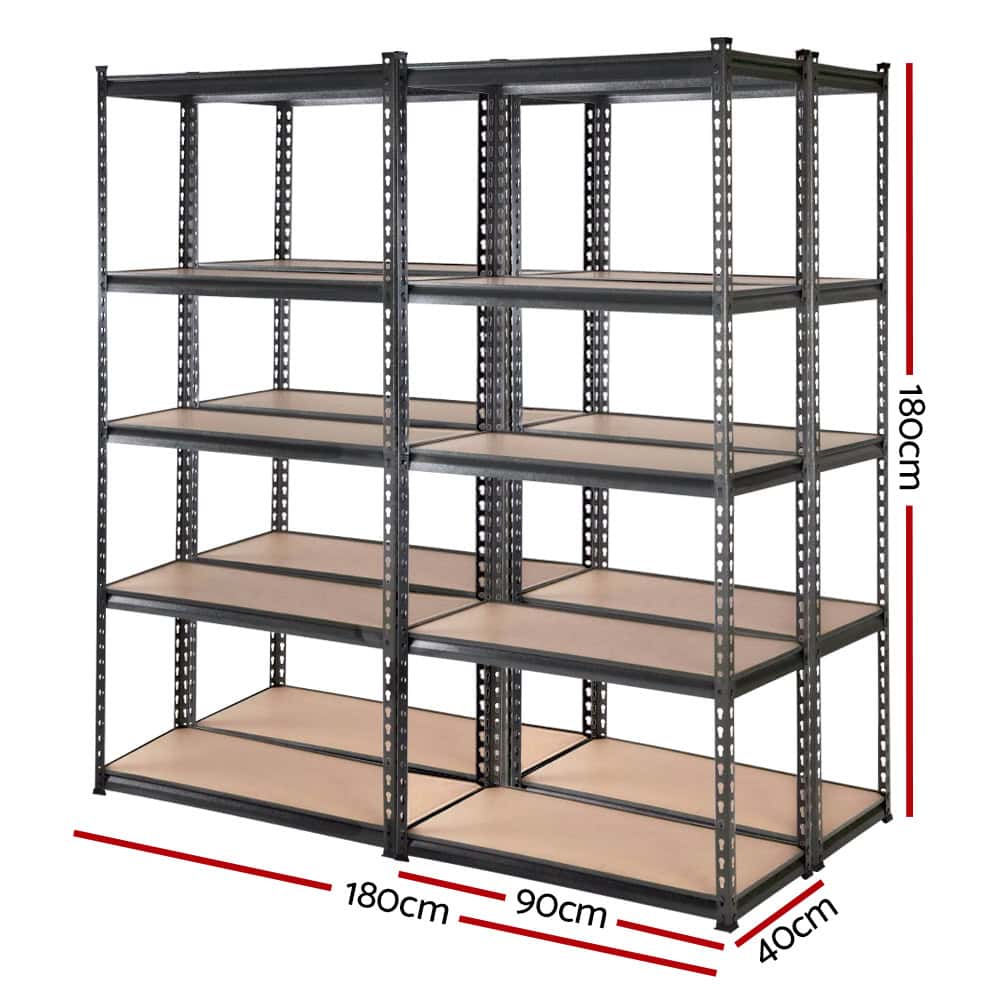 Buy Commercial Grade Steel Shelving 4-Pack - Industrial 200kg Per Shelf Australia