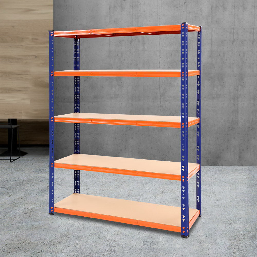 1.8M Heavy-Duty Garage Shelving Unit – Blue & Orange