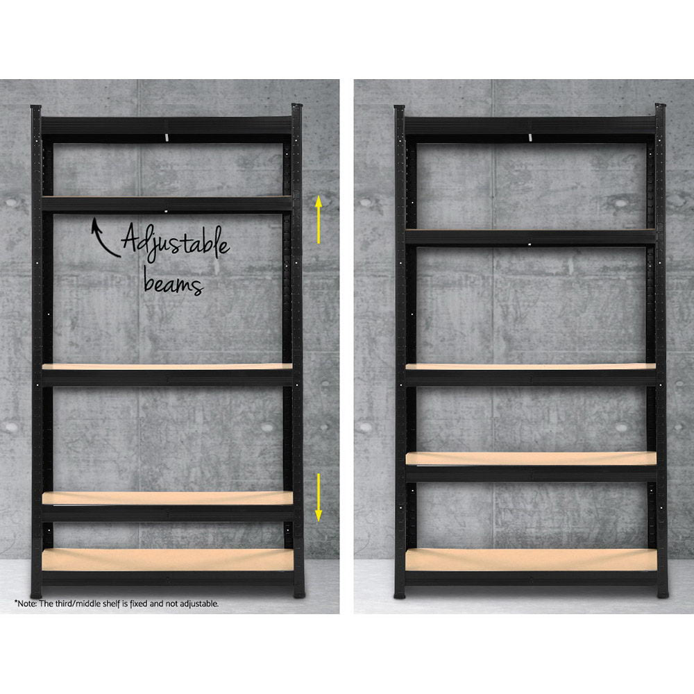Garage Shelving 3x1.8M – Heavy Duty Warehouse Rack & Storage Shelf (Black)
