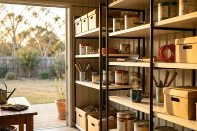 SmartStorage.au customer questions answered guide - honest explanations of shed base frames, product pairing, online shopping and new arrivals including SpanBilt slimline shed and UBild 260 workshop