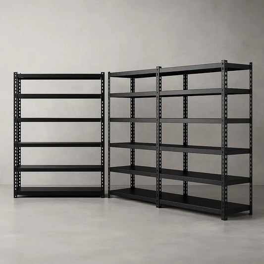 Giantz 5-tier steel garage shelving 3-pack black powder coat workshop storage