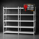 Giantz 4-Tier White Steel Garage Shelving 3x2m - 200kg Per Shelf, Z-Brace Heavy Duty Storage Rack