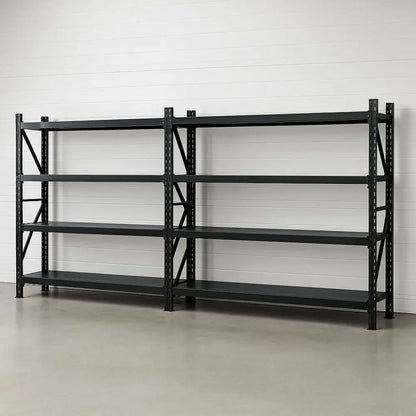 Heavy Duty Garage Shelving 4M Wide | Industrial Steel Storage Rack 200kg Australia