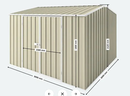 Galvanized steel construction Australian made garden shed Albury