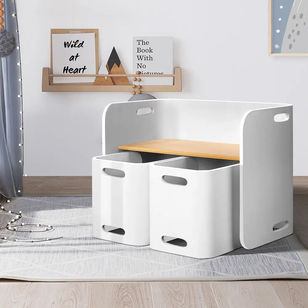 Buy Kids Study Table Chair Set Online Australia - No Assembly Birch Desk Storage