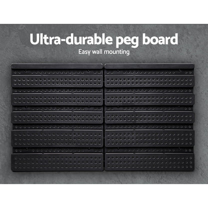 Giantz 60 Bin Wall Mounted Storage Rack – Peg Board Organiser for Garage & Workshop