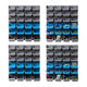Giantz 96 Bin Wall Storage Rack | Heavy Duty Parts Organiser with Pegboard