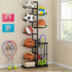 7-9 Ball Storage Rack | Vertical Basketball & Soccer Organiser for Home & Garage